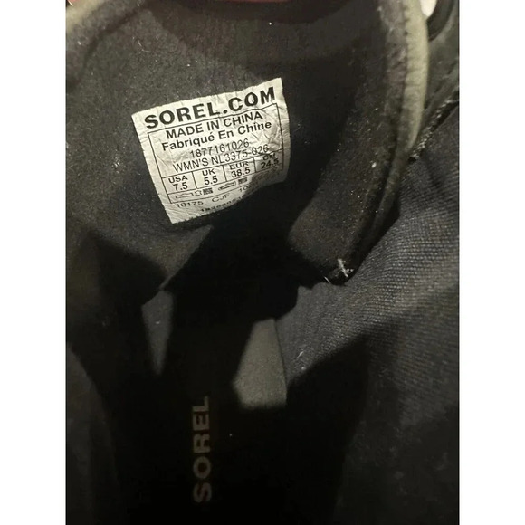 SOREL Women's LEXIE Wedge Bootie Waterproof Dark Slate Leather Textile Boot 7.5 - Picture 5 of 5